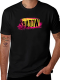 Shadow Graphic Print Black T-Shirt