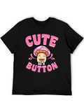 Cute As A Button Mushroom Graphic T-Shirt