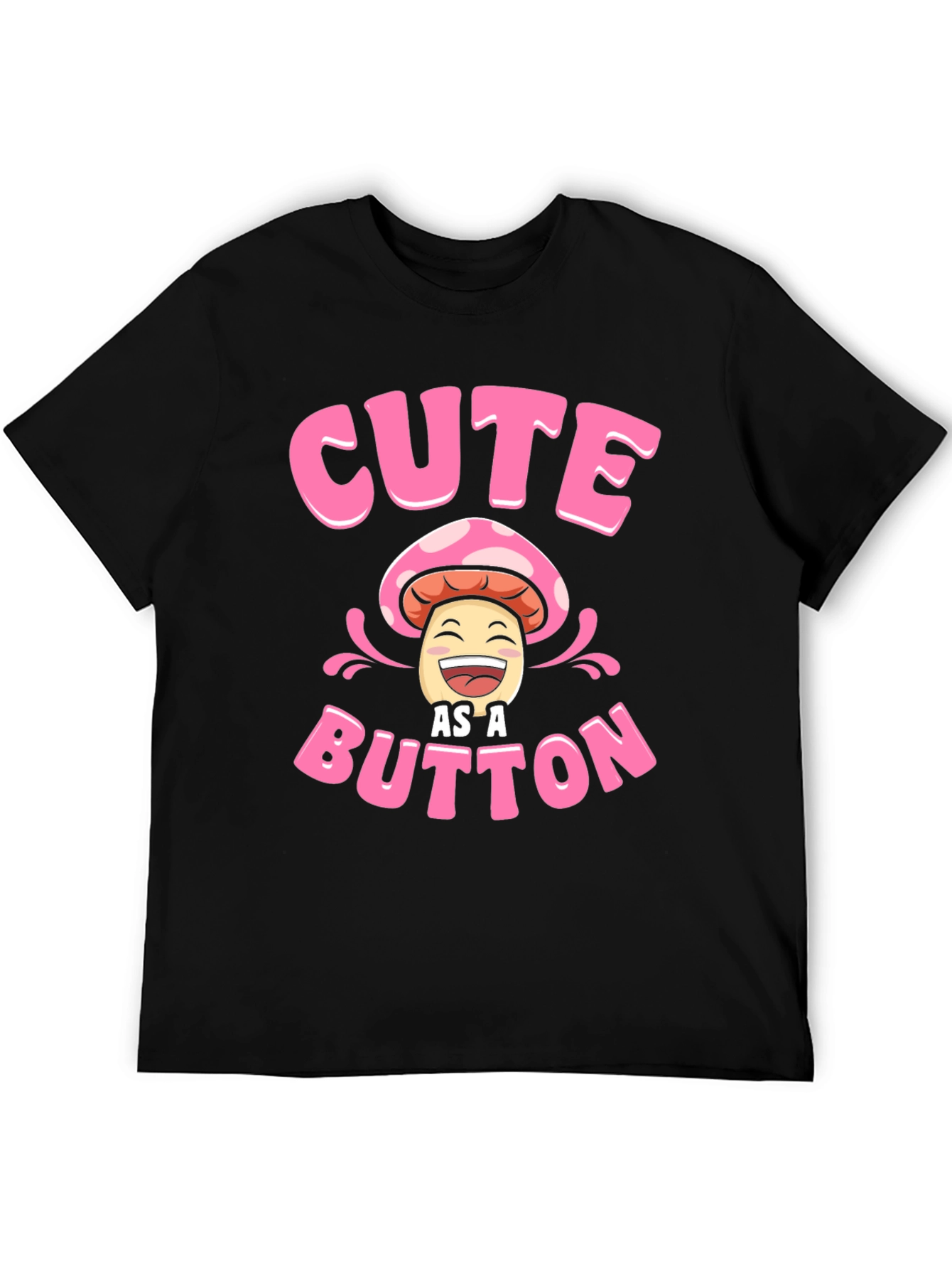 Cute As A Button Mushroom Graphic T-Shirt