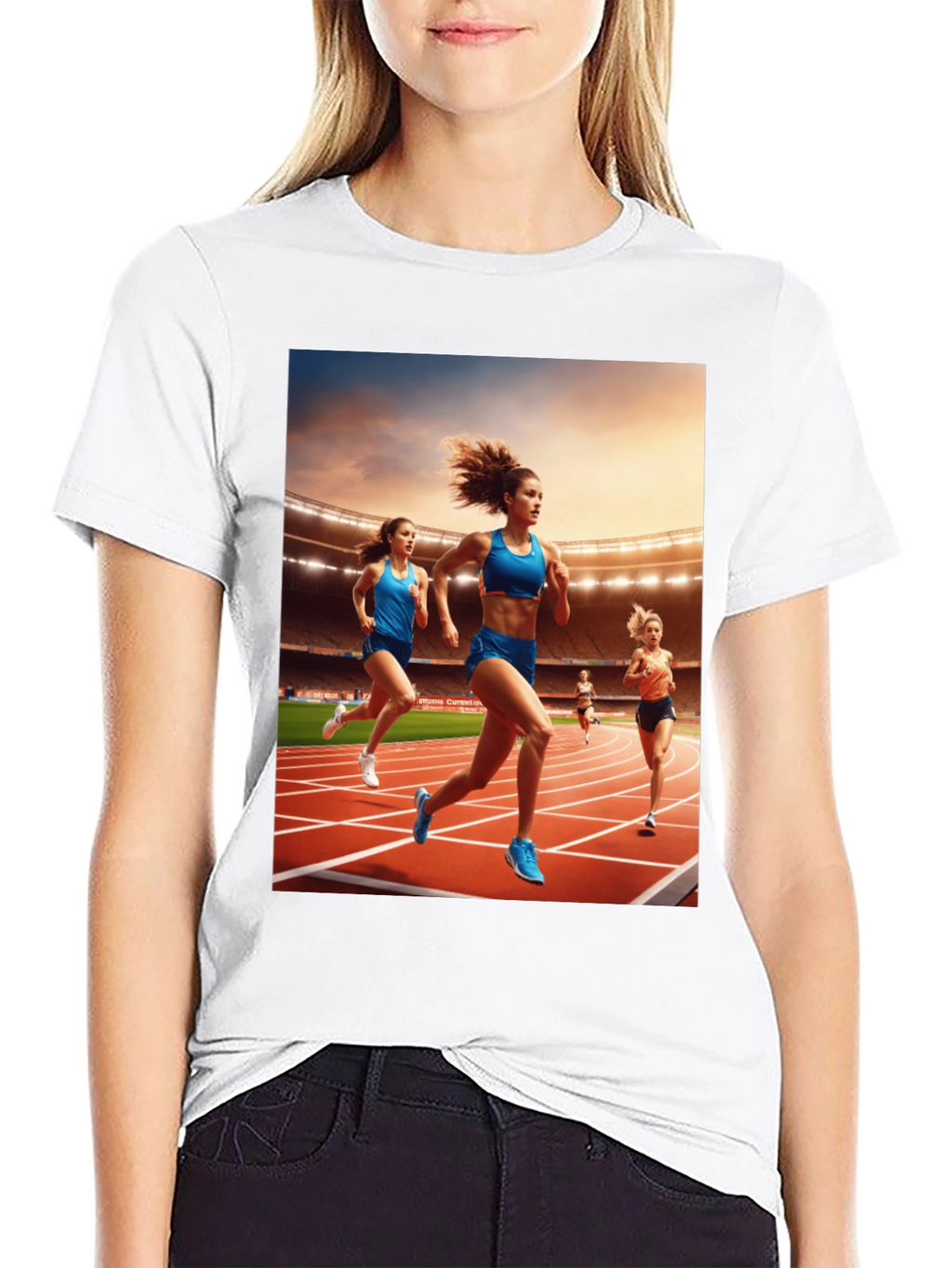 Athletic Runners Graphic Tee - Black Unisex T-Shirt