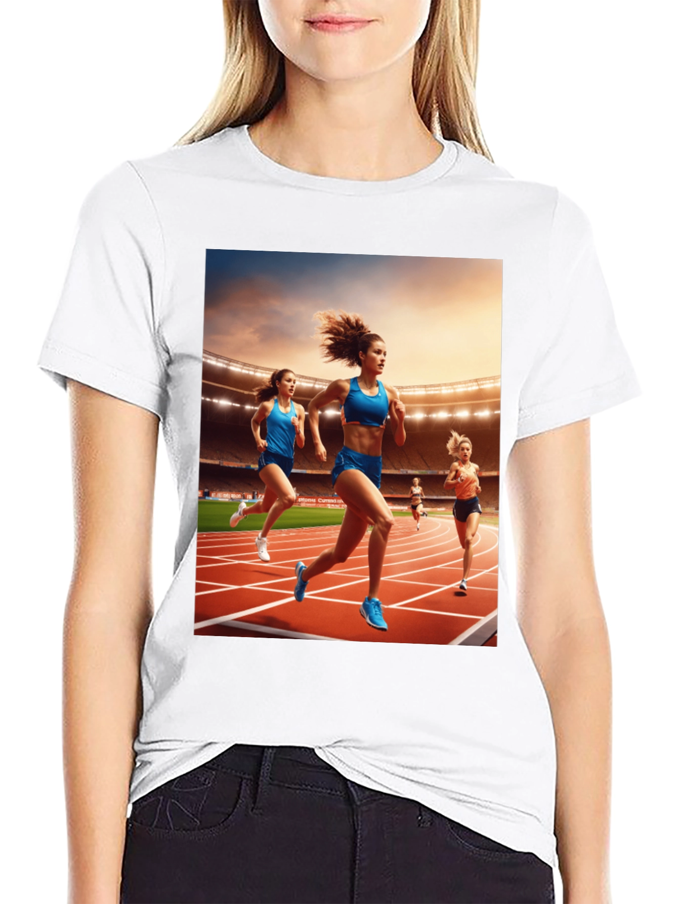 Athletic Runners Graphic Tee - Black Unisex T-Shirt