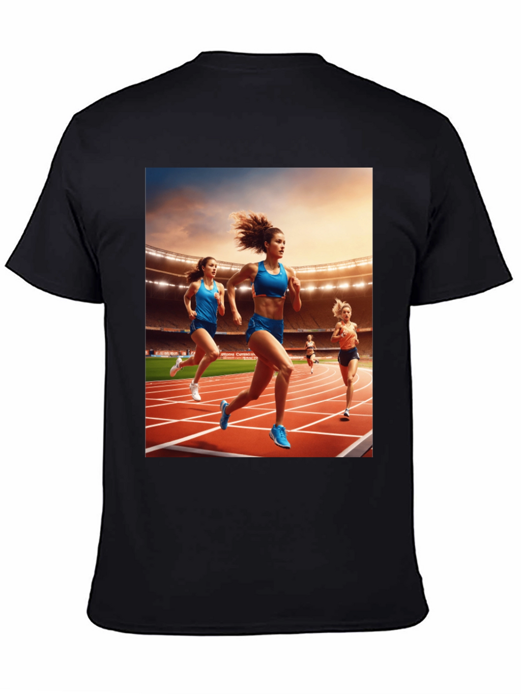 Athletic Runners Graphic Tee - Black Unisex T-Shirt