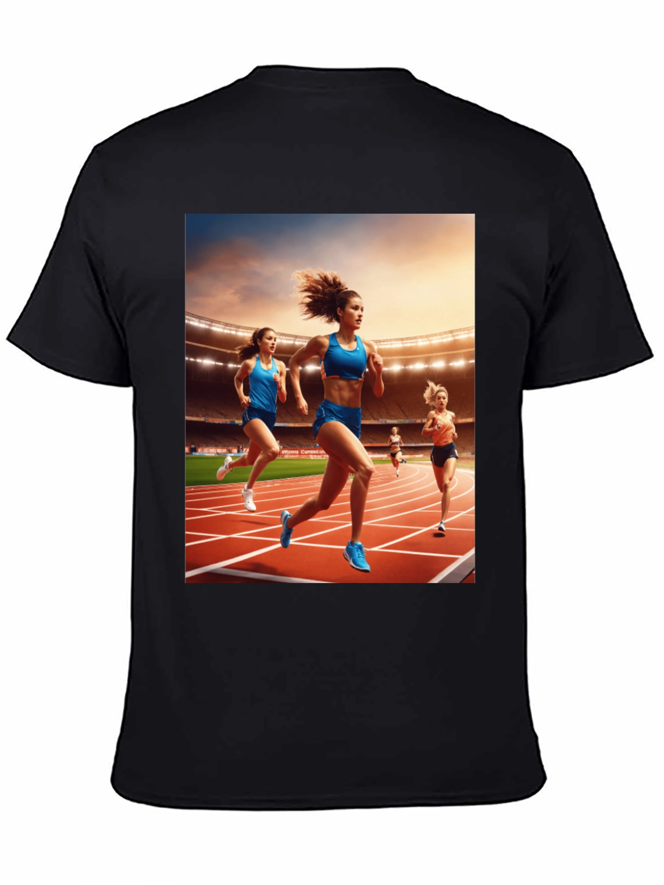 Athletic Runners Graphic Tee - Black Unisex T-Shirt