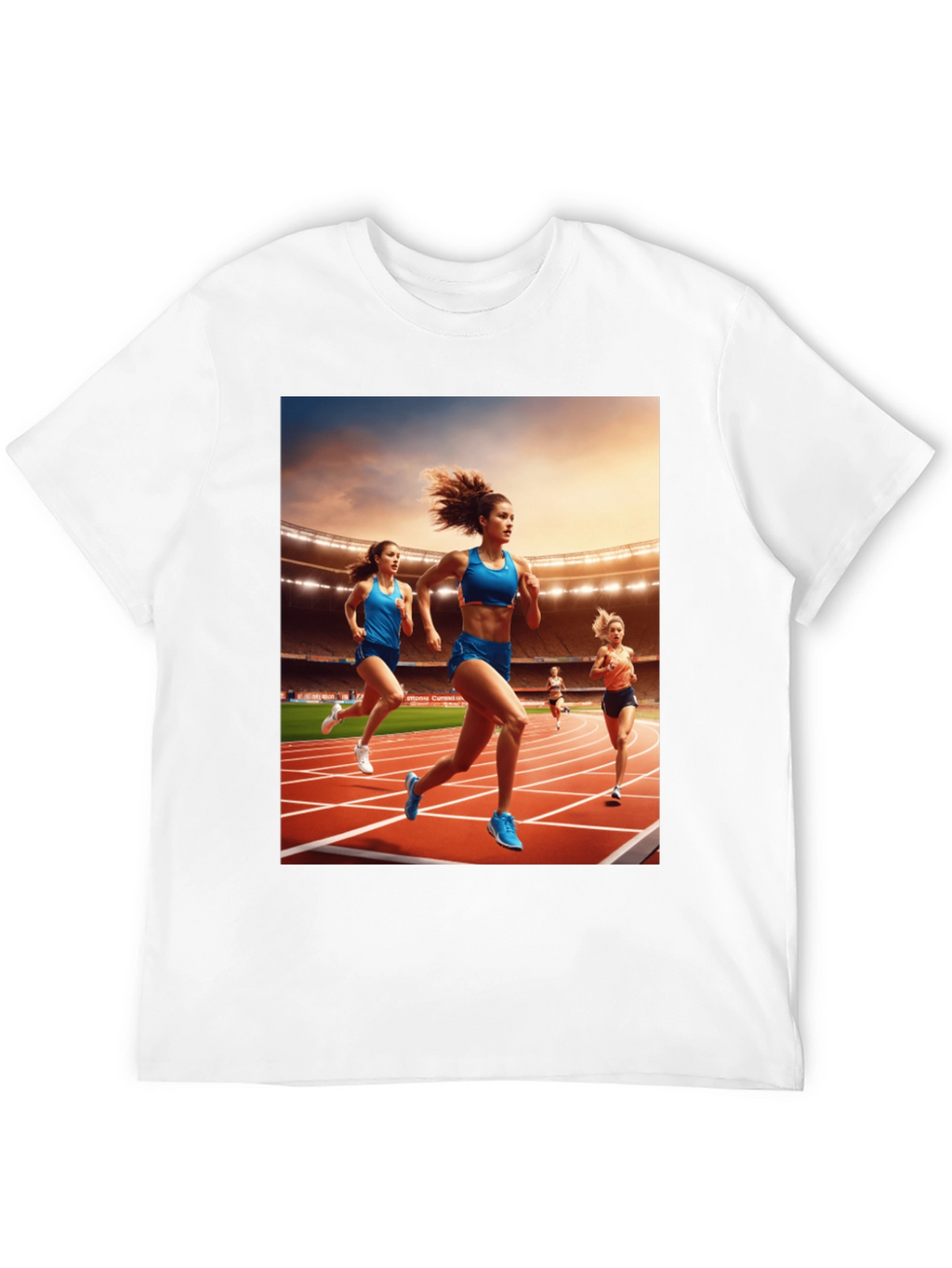 Athletic Runners Graphic Tee - Black Unisex T-Shirt