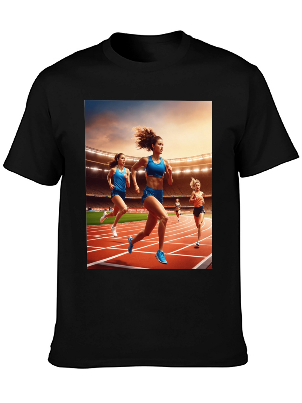 Athletic Runners Graphic Tee - Black Unisex T-Shirt
