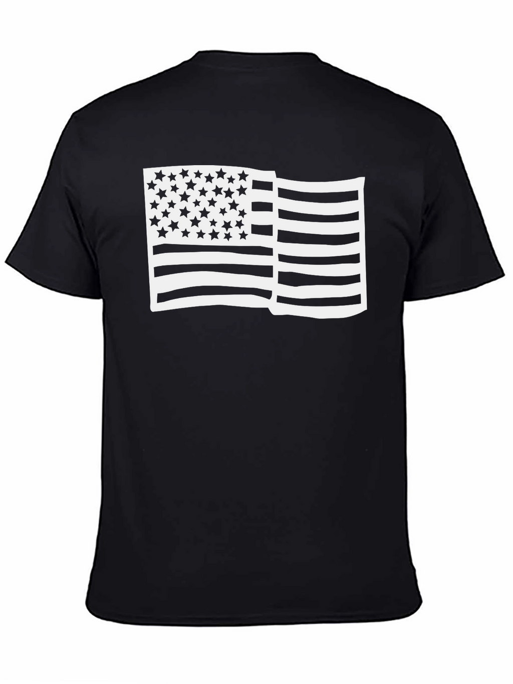 American Flag Graphic Tee - Black
