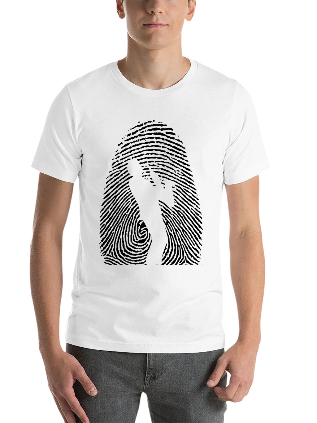Fingerprint Sax Player Graphic Tee