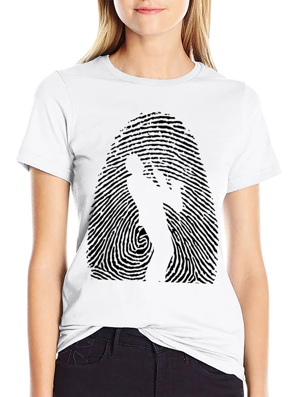 Fingerprint Sax Player Graphic Tee