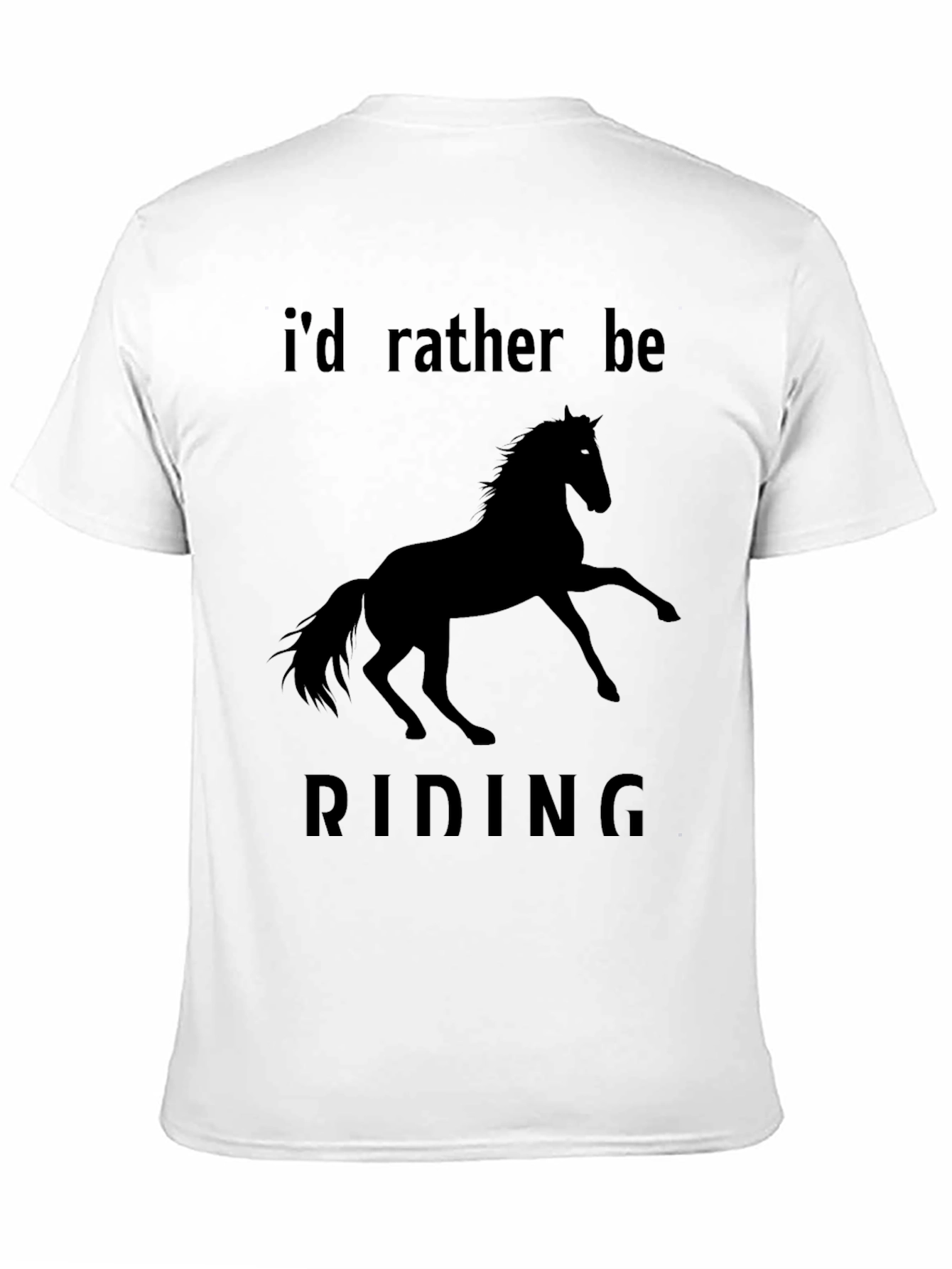 Horse Riding Graphic Tee - Black