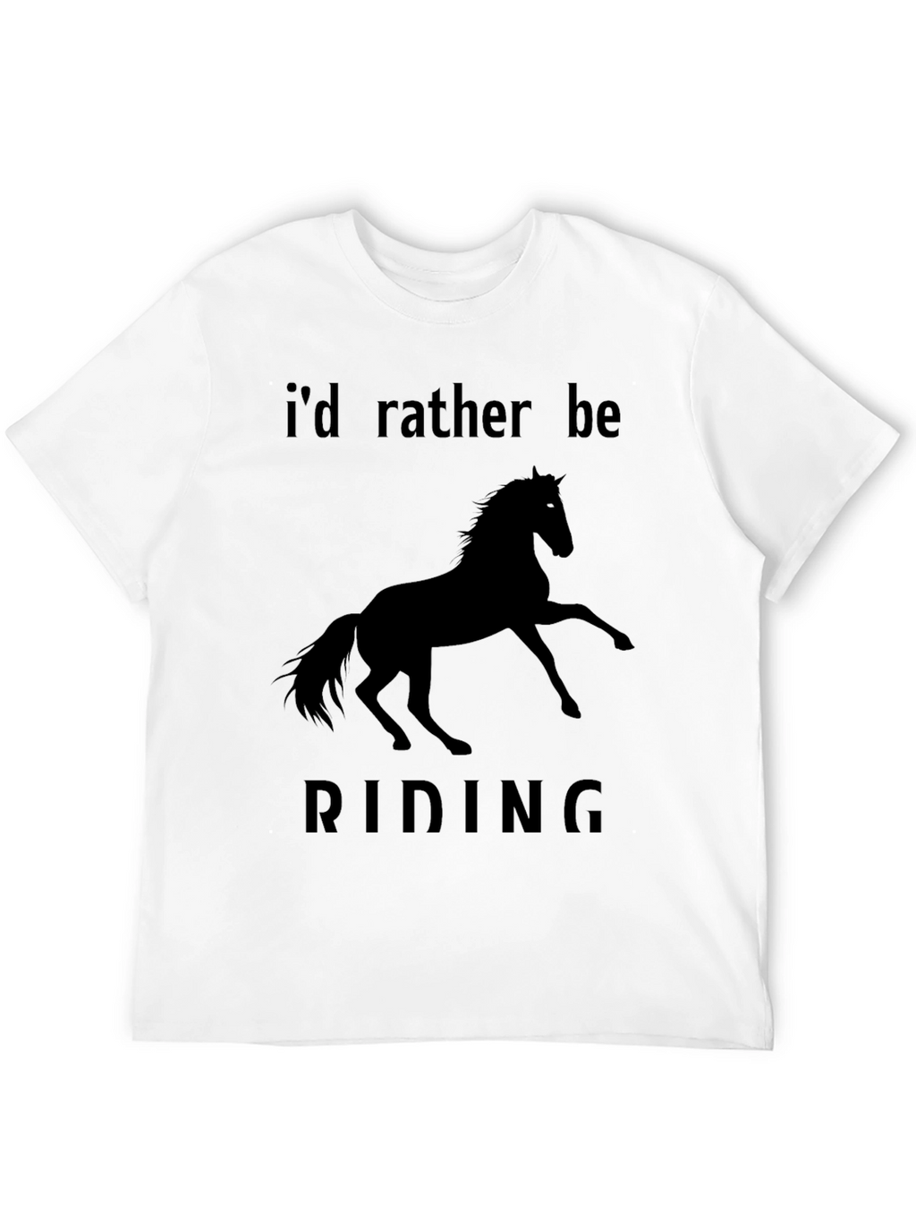 Horse Riding Graphic Tee - Black