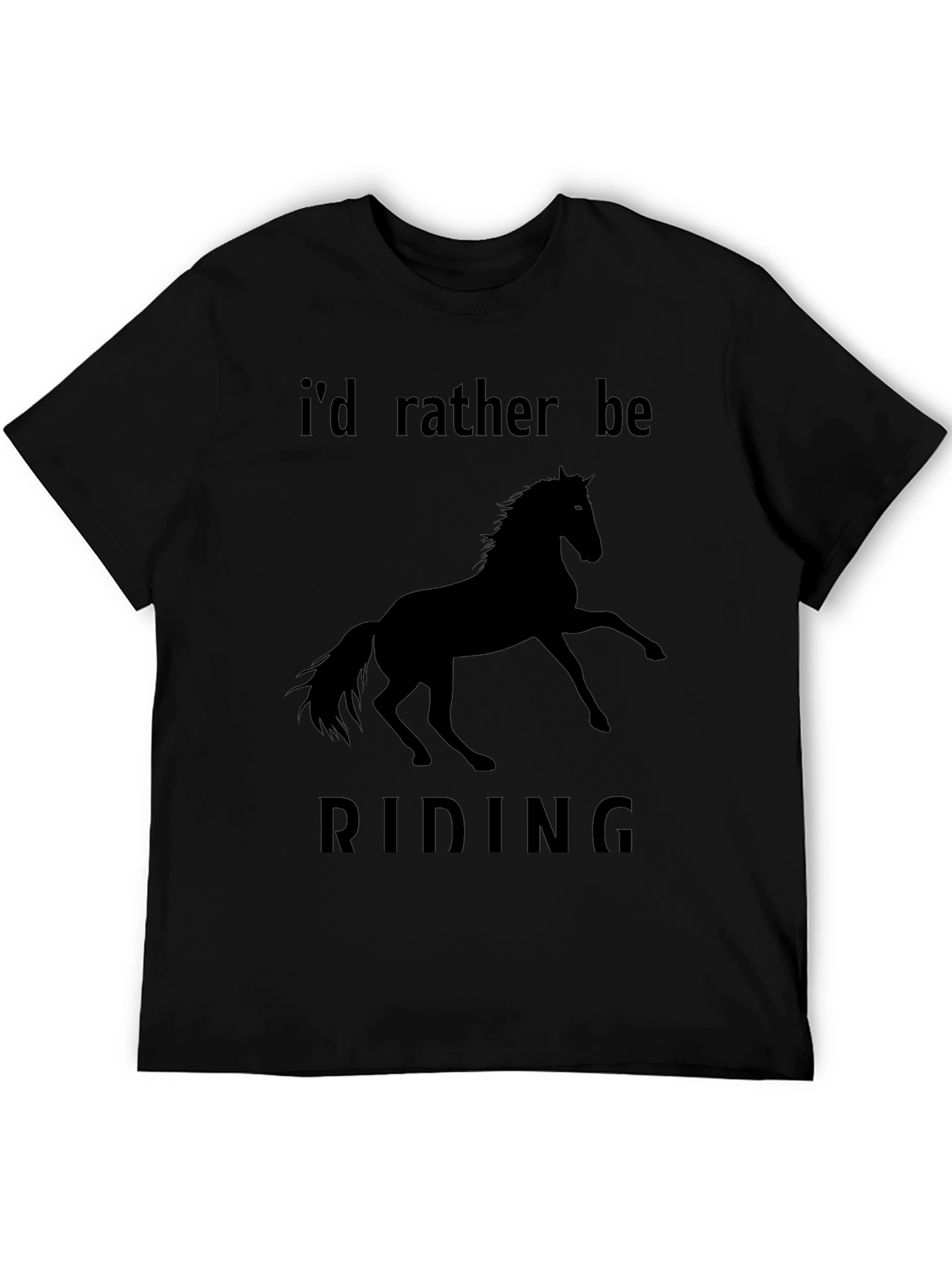Horse Riding Graphic Tee - Black