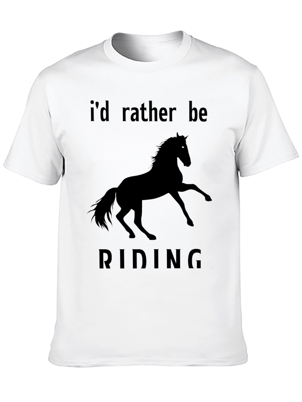 Horse Riding Graphic Tee - Black