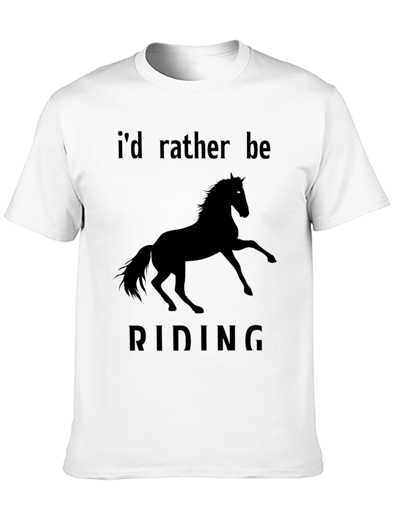 Horse Riding Graphic Tee - Black