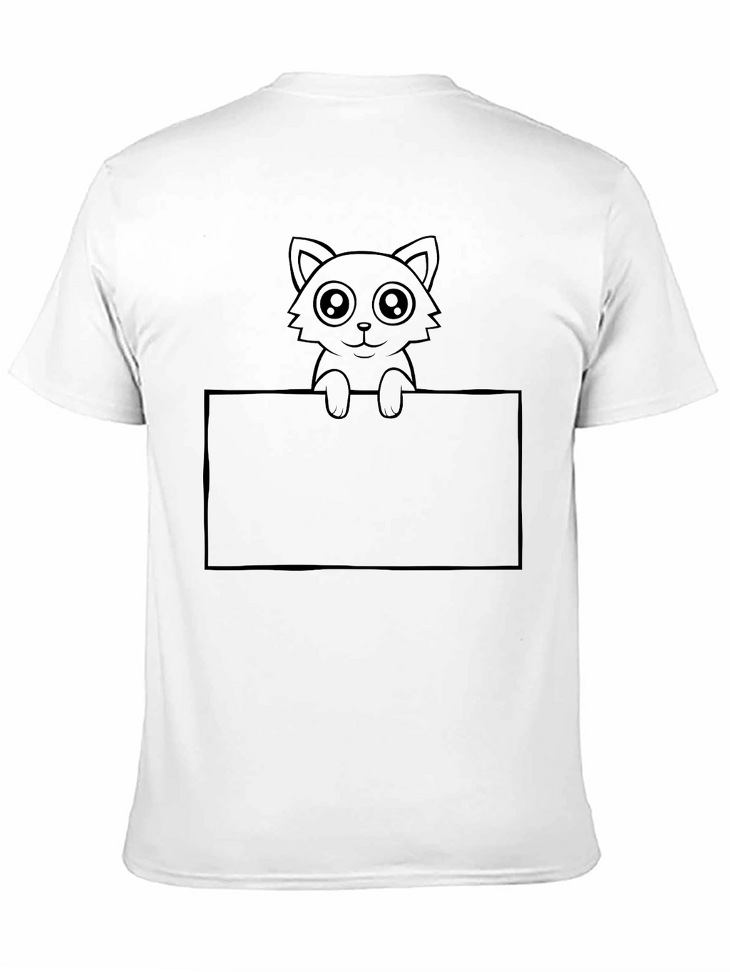 Cute Cat Graphic Black T-Shirt
