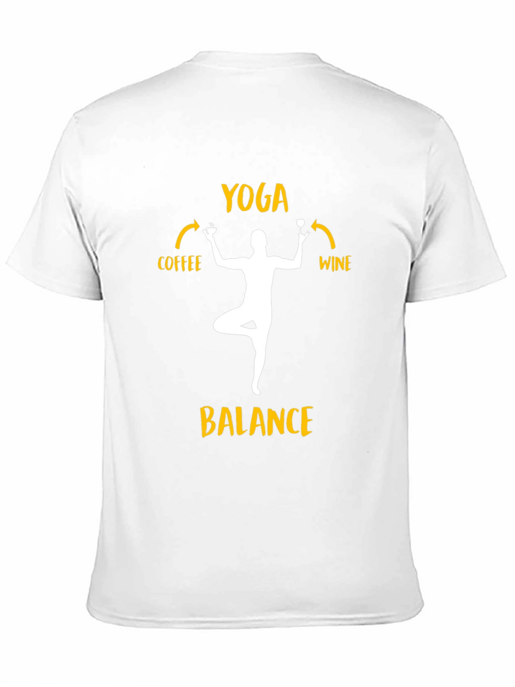 Yoga Balance Coffee Wine Graphic T-Shirt