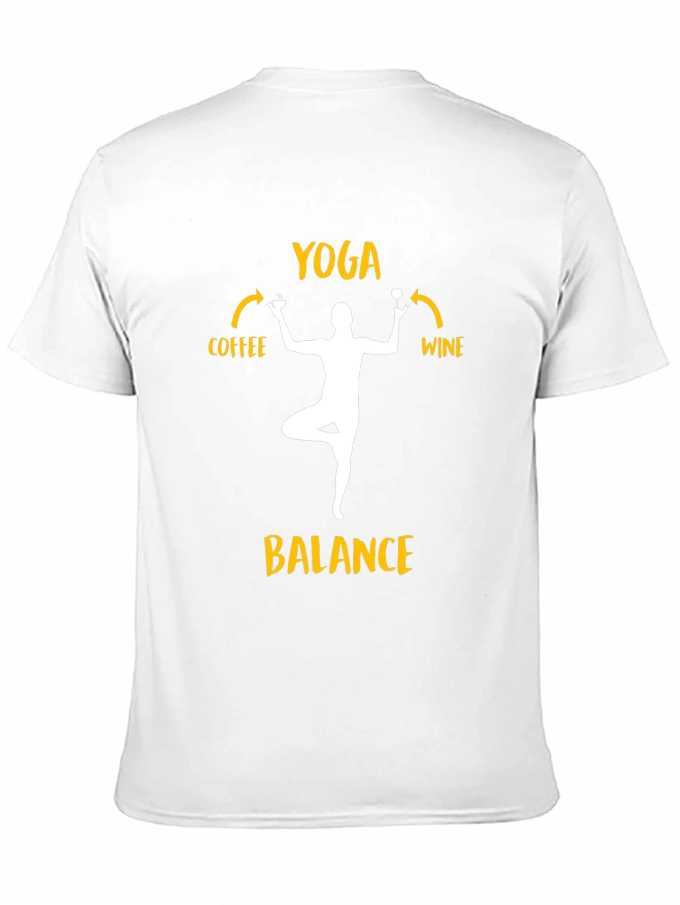 Yoga Balance Coffee Wine Graphic T-Shirt