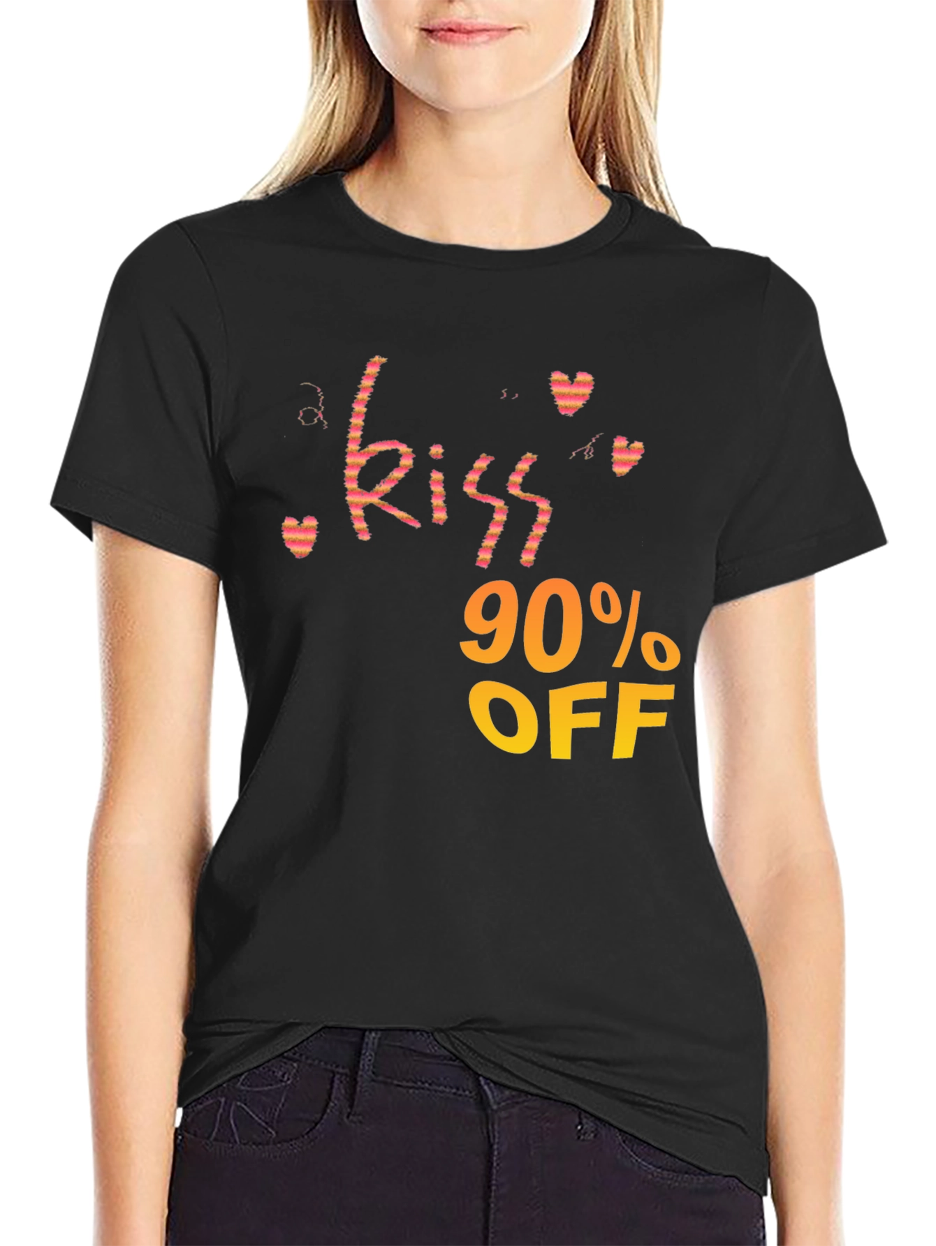 Kiss 90% OFF Black Graphic Tee