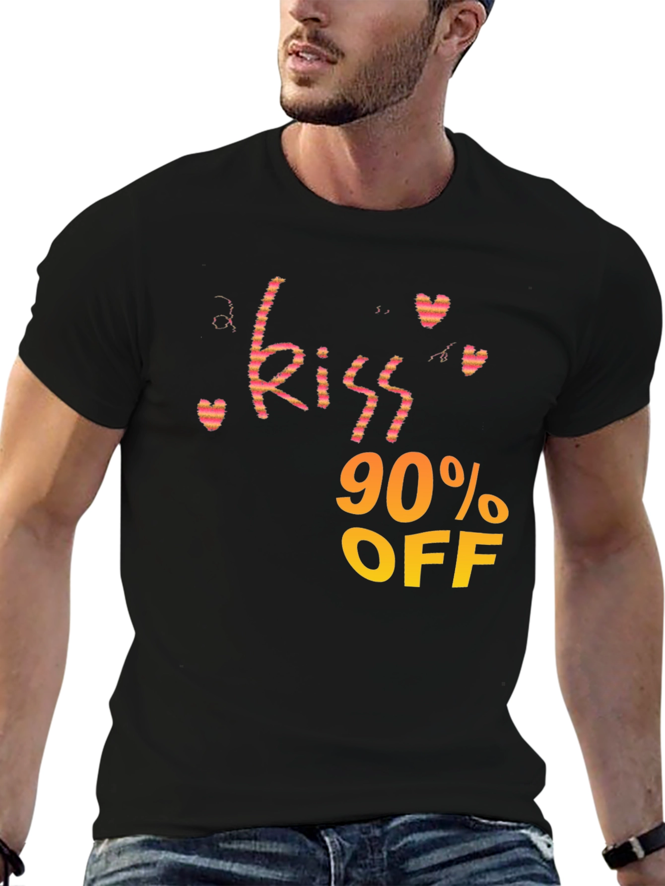 Kiss 90% OFF Black Graphic Tee