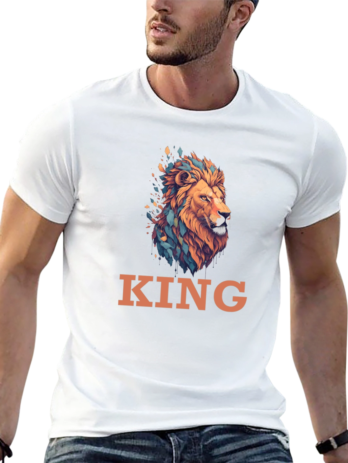 King Lion Graphic Tee - Stylish Mens T-Shirt