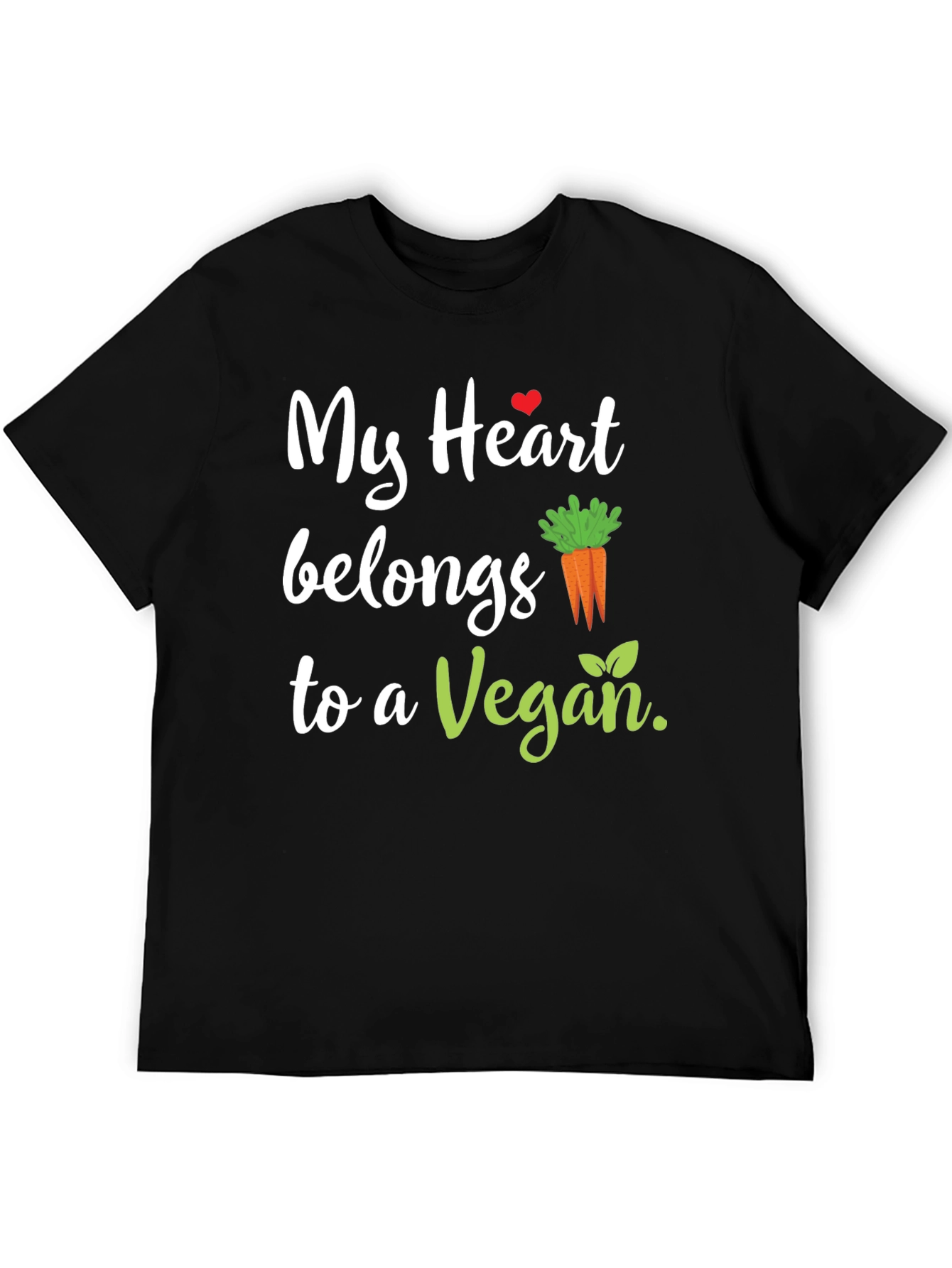 Vegan Heart T-Shirt - My Heart Belongs to a Vegan