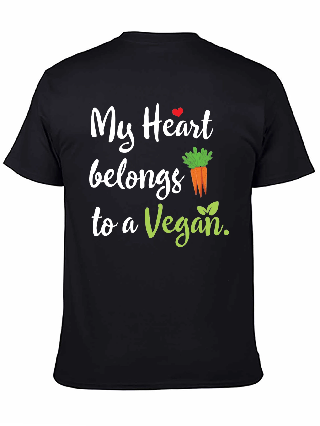 Vegan Heart T-Shirt - My Heart Belongs to a Vegan