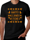 Happy Halloween Witches Black T-Shirt