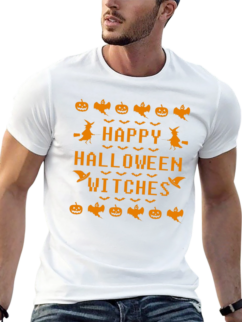 Happy Halloween Witches Black T-Shirt