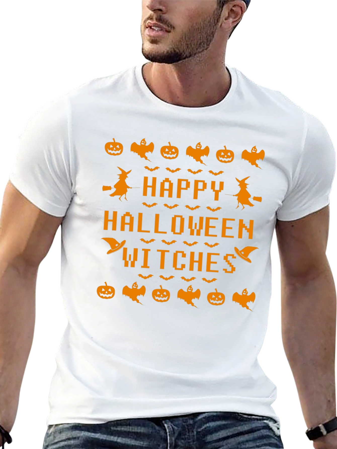 Happy Halloween Witches Black T-Shirt