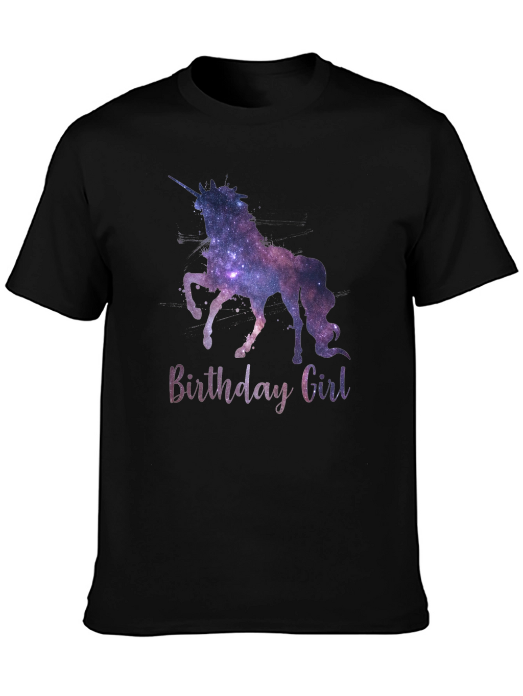 Unicorn Birthday Girl T-Shirt Galaxy Design