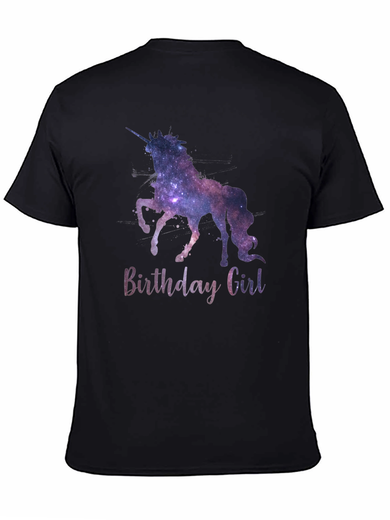 Unicorn Birthday Girl T-Shirt Galaxy Design