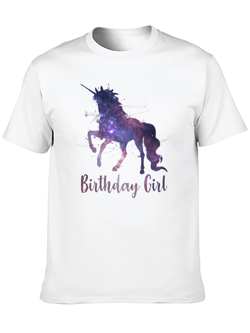 Unicorn Birthday Girl T-Shirt Galaxy Design
