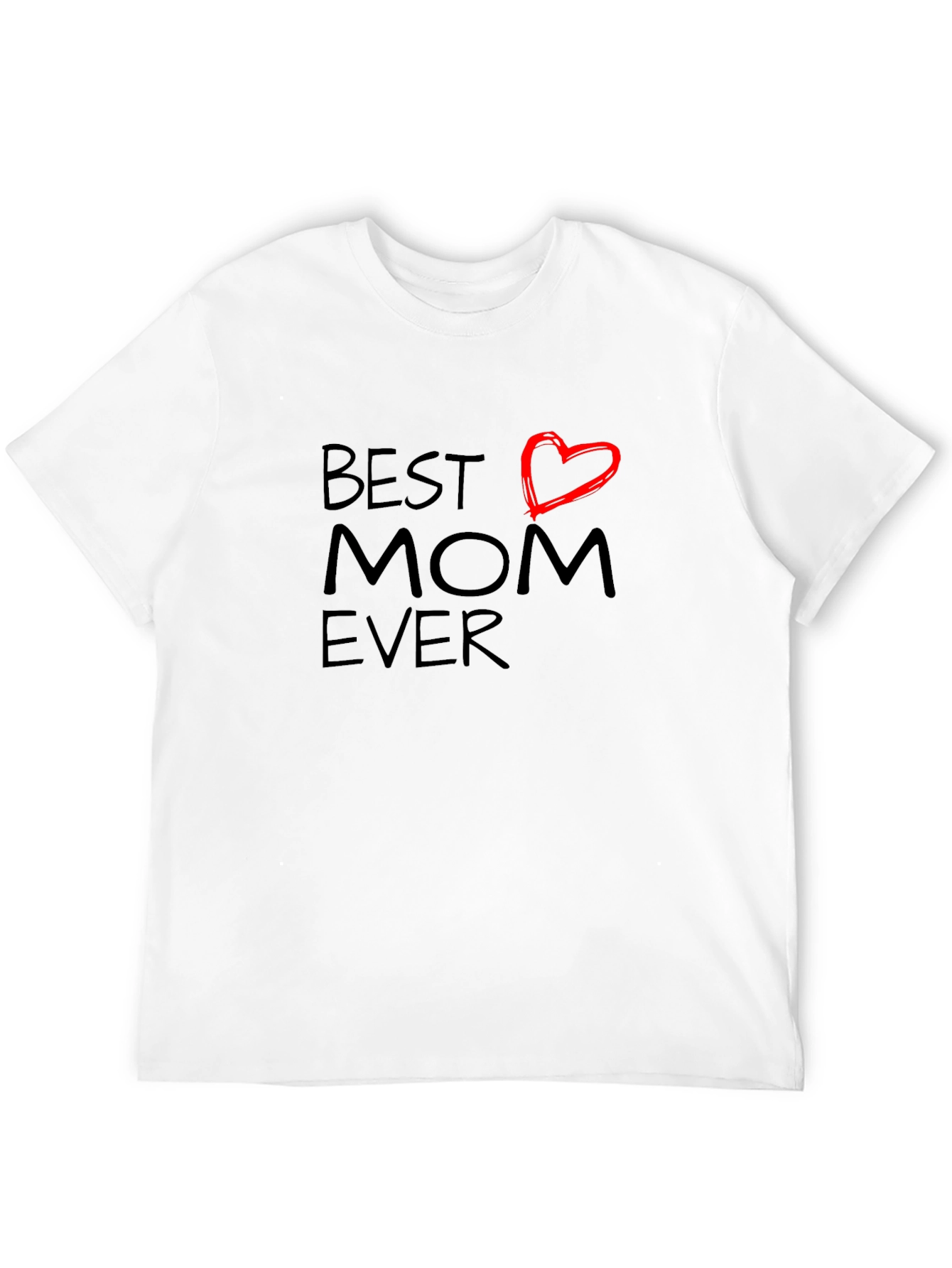 Best Mom Ever T-Shirt Heart Detail Short Sleeve