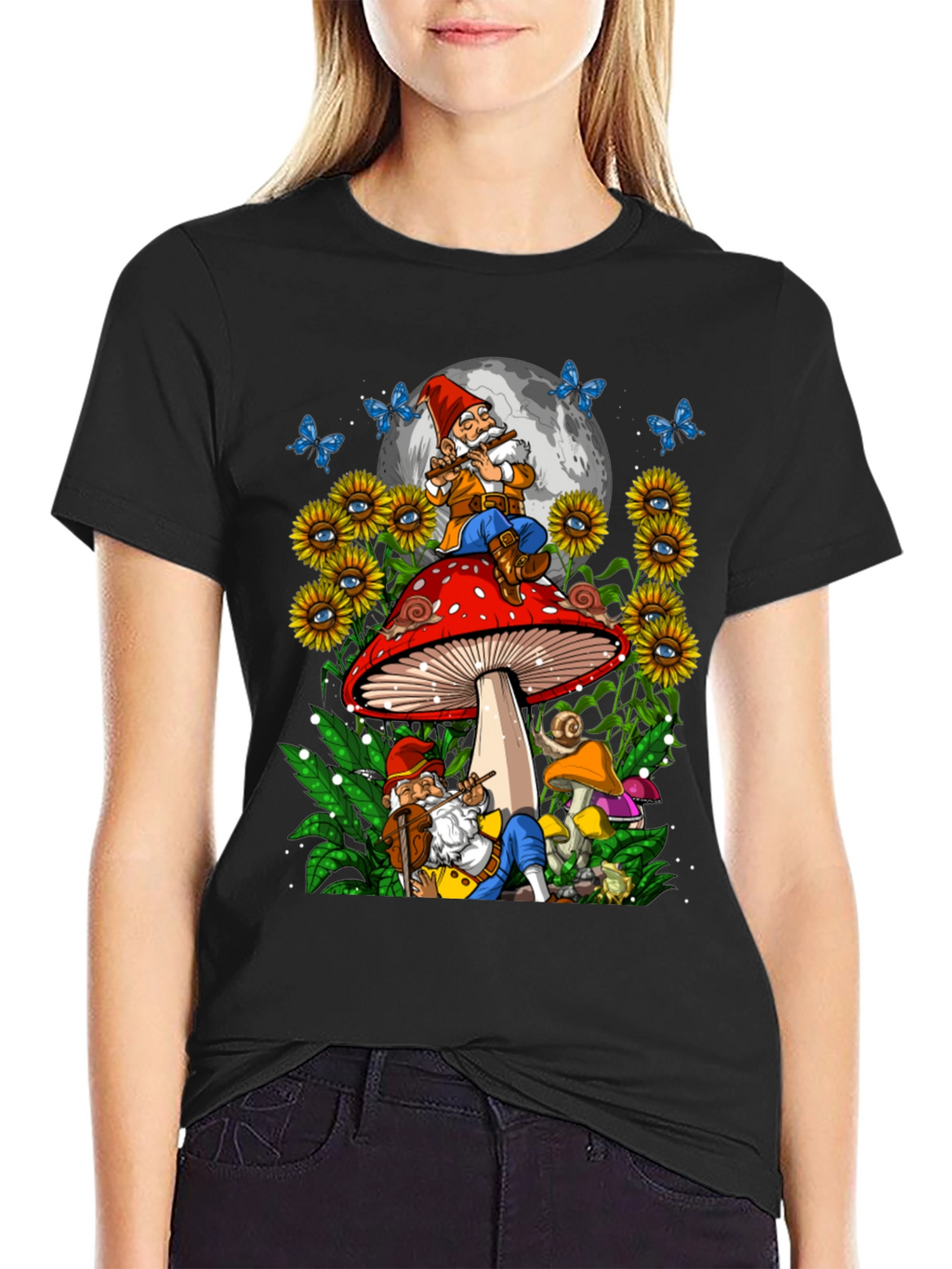 Whimsical Gnome Mushroom T-Shirt