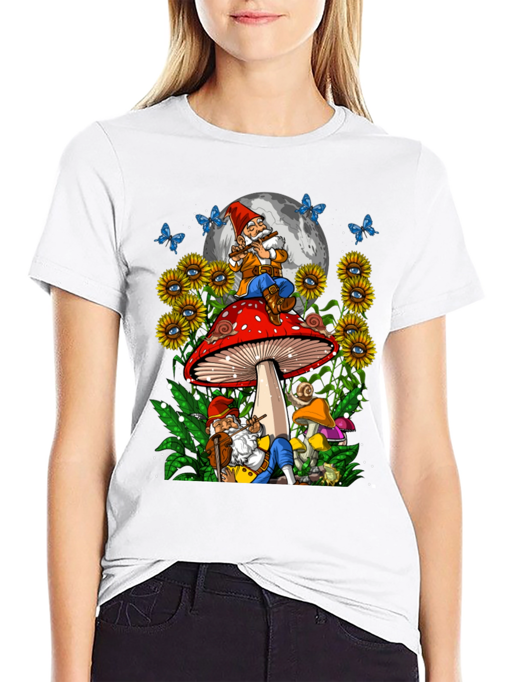 Whimsical Gnome Mushroom T-Shirt