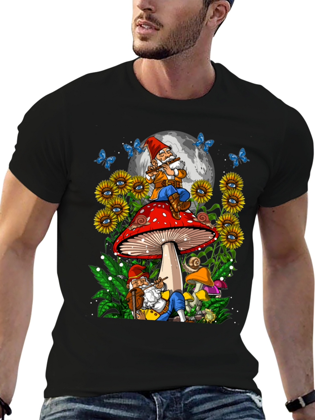 Whimsical Gnome Mushroom T-Shirt