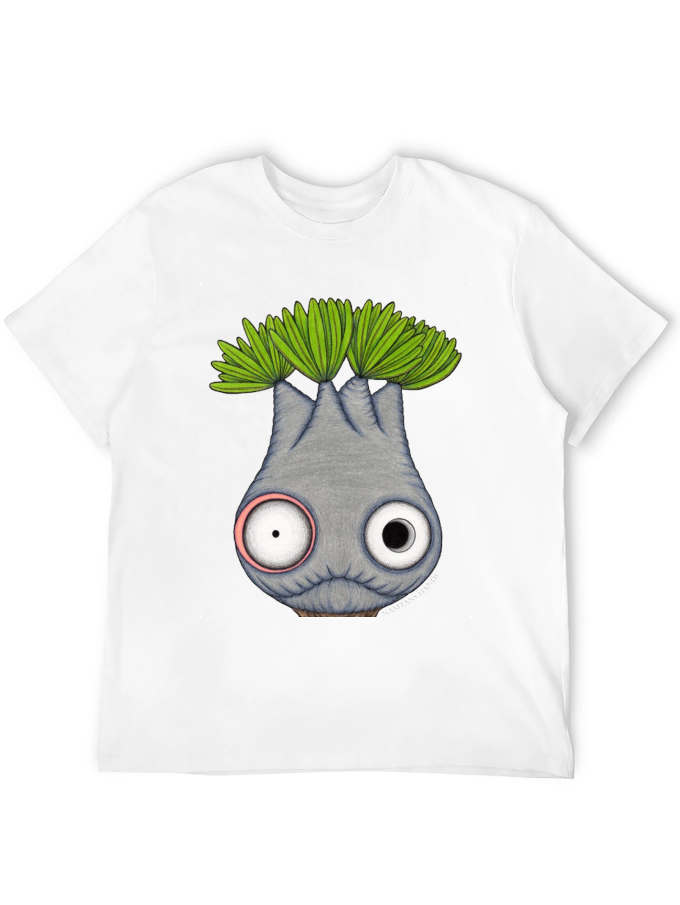 Whimsical Eyeball Plant Creature Graphic Tee