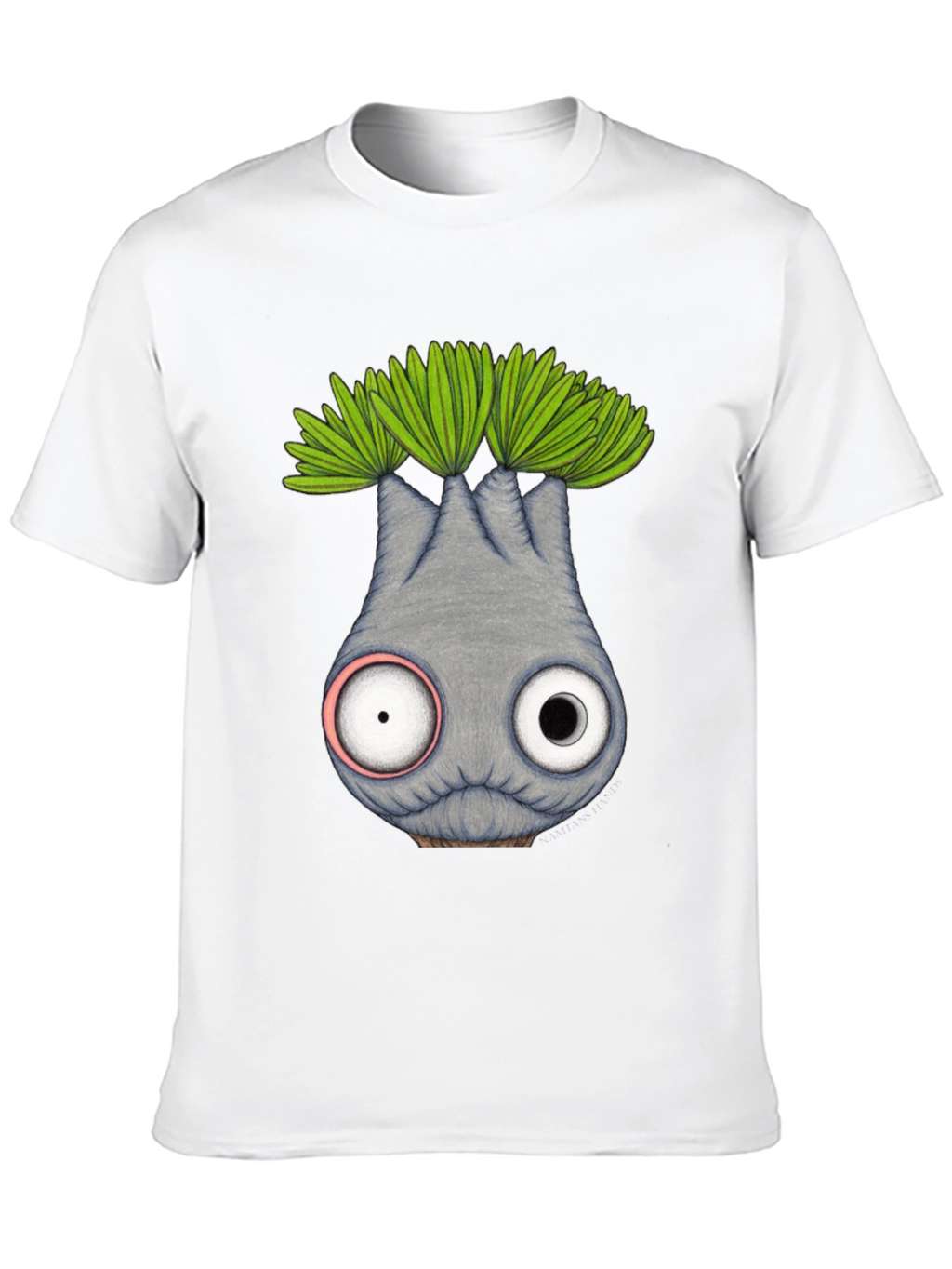 Whimsical Eyeball Plant Creature Graphic Tee