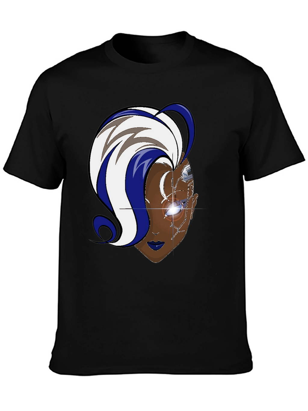 Cyberpunk Storm T-Shirt - Black Cotton Graphic Tee