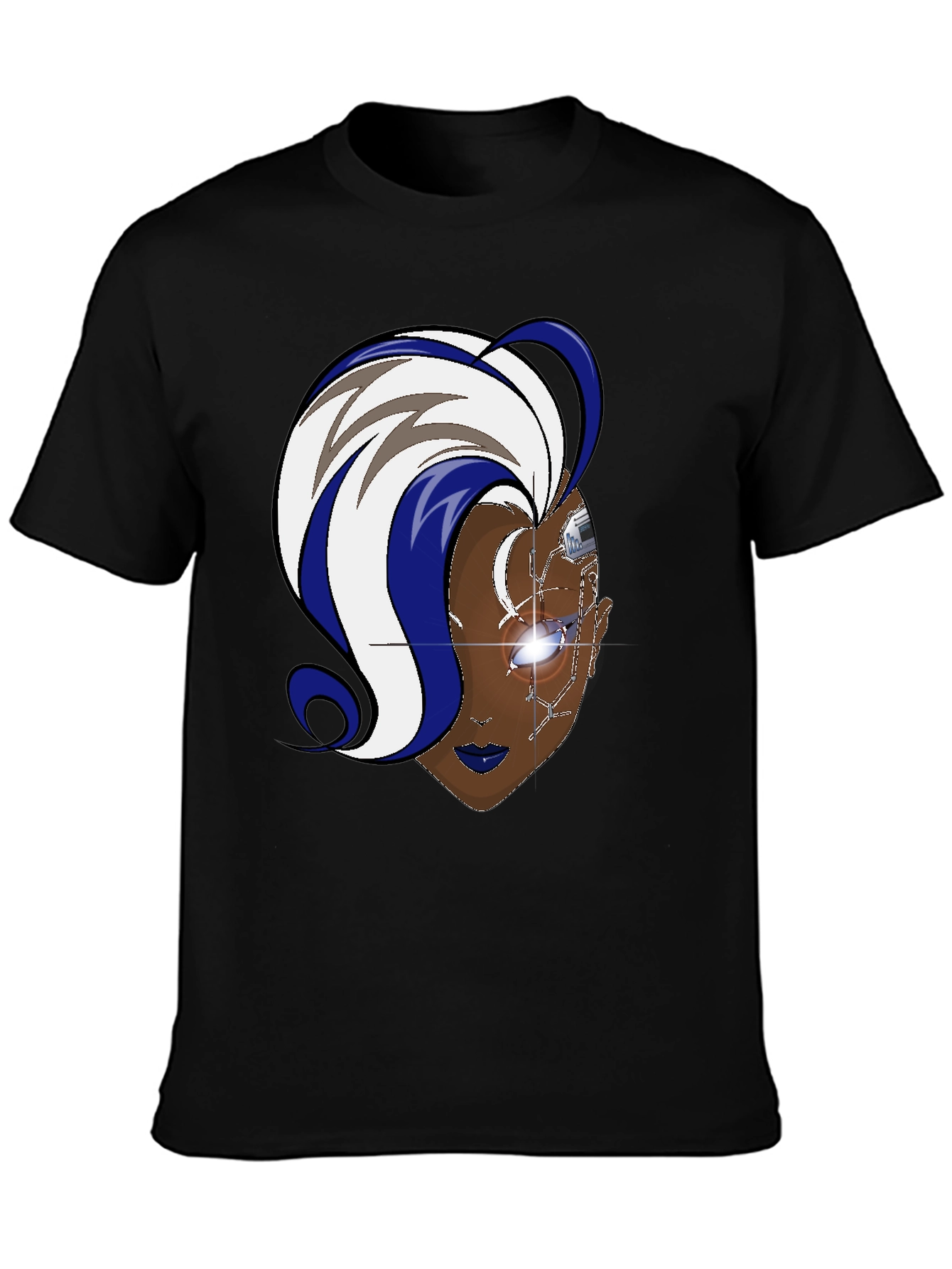 Cyberpunk Storm T-Shirt - Black Cotton Graphic Tee