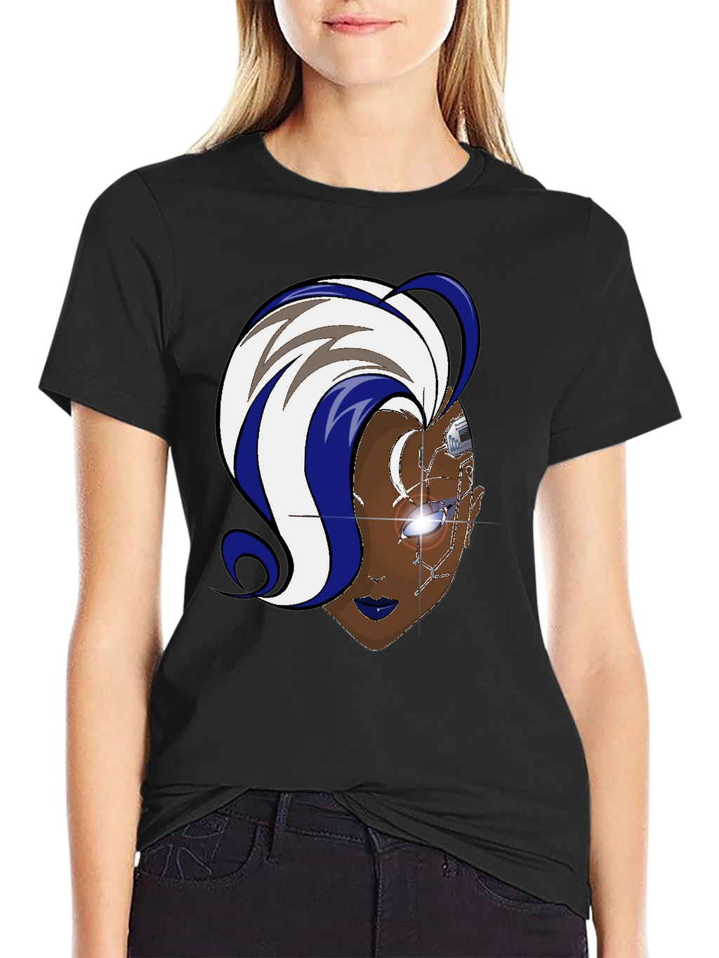 Cyberpunk Storm T-Shirt - Black Cotton Graphic Tee