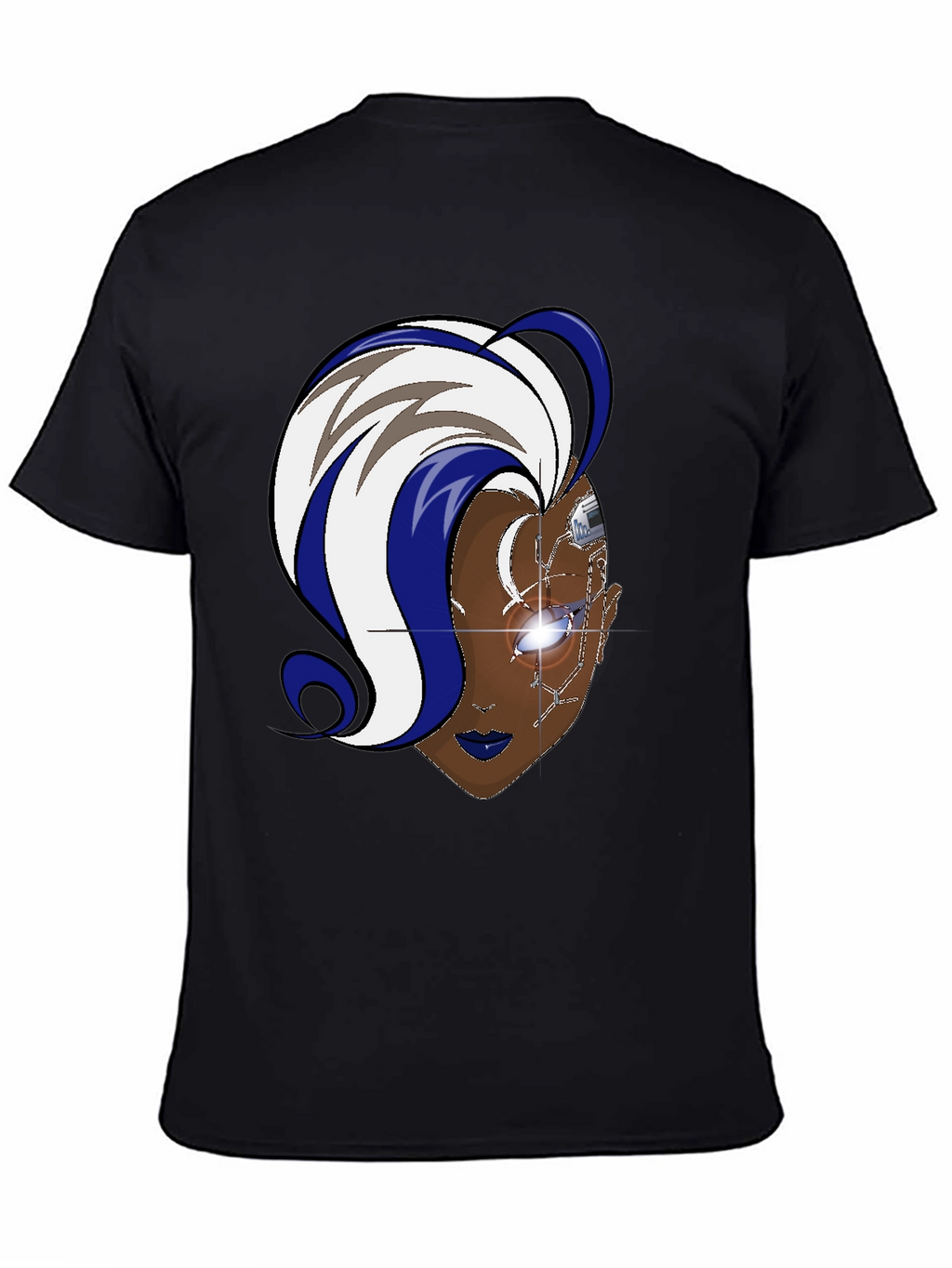 Cyberpunk Storm T-Shirt - Black Cotton Graphic Tee