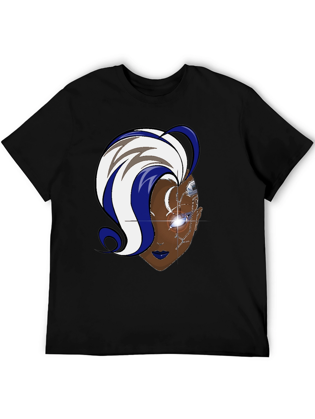 Cyberpunk Storm T-Shirt - Black Cotton Graphic Tee
