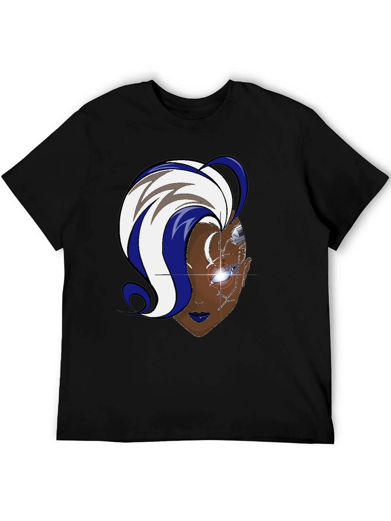 Cyberpunk Storm T-Shirt - Black Cotton Graphic Tee