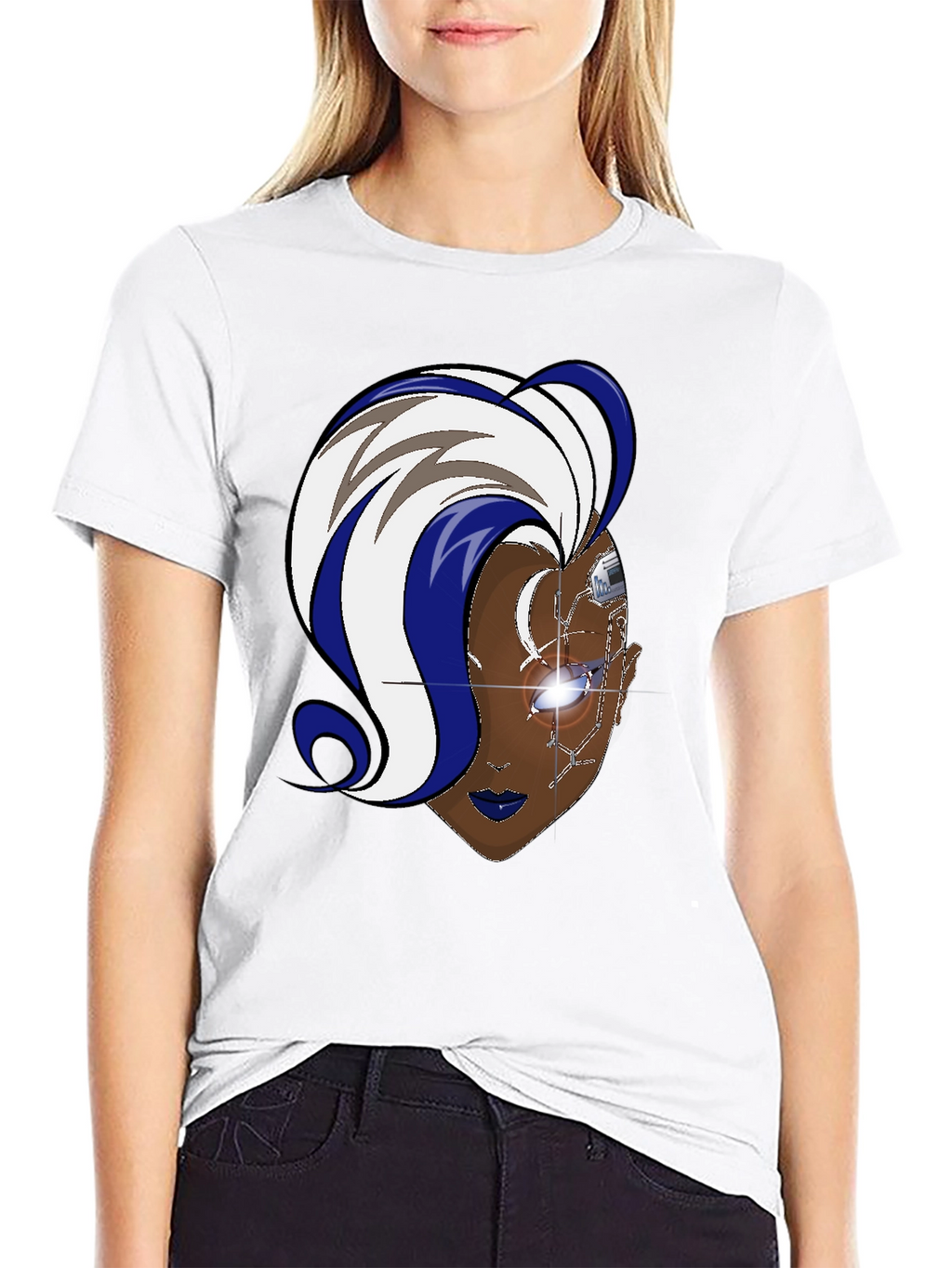 Cyberpunk Storm T-Shirt - Black Cotton Graphic Tee