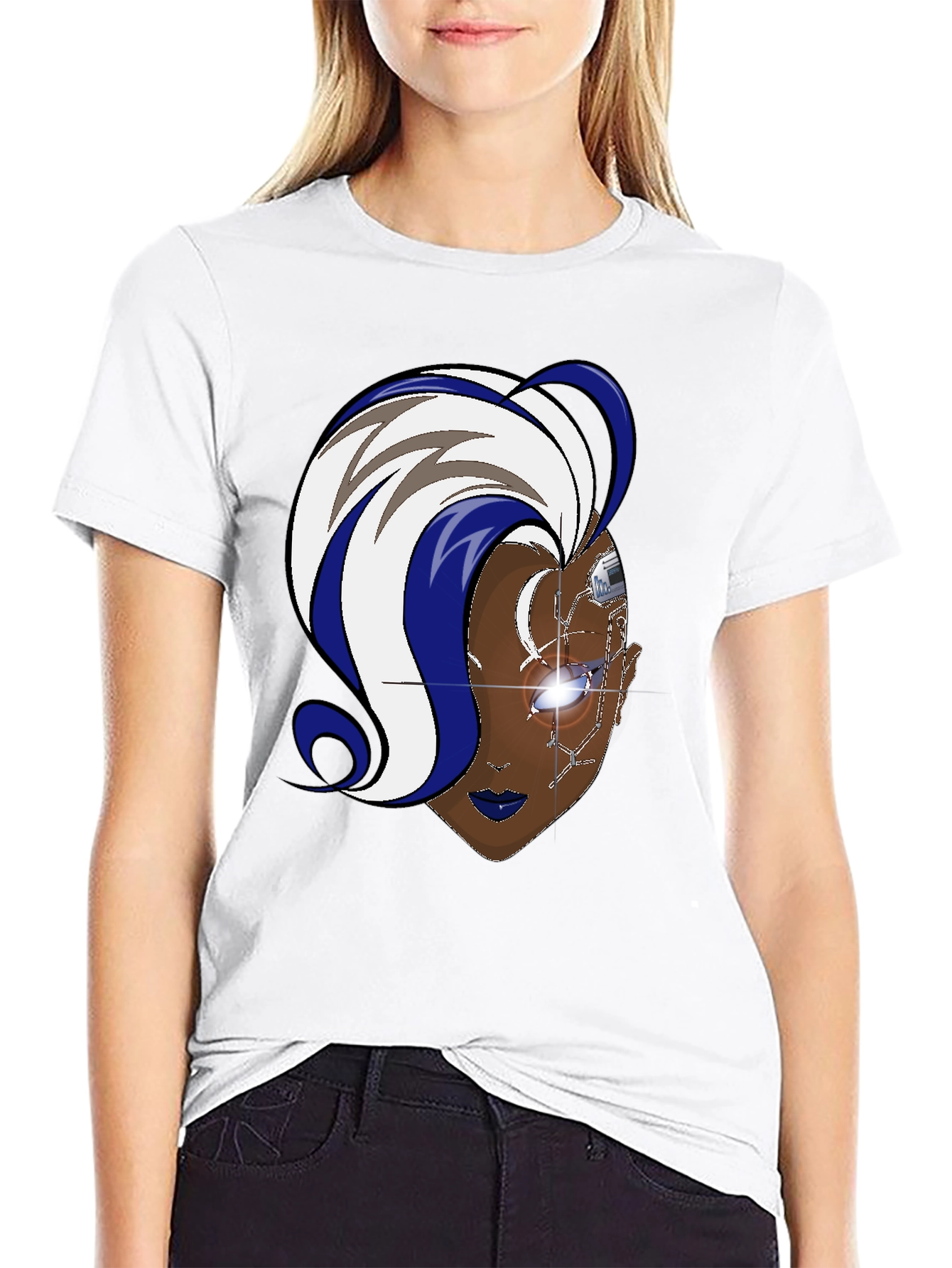 Cyberpunk Storm T-Shirt - Black Cotton Graphic Tee