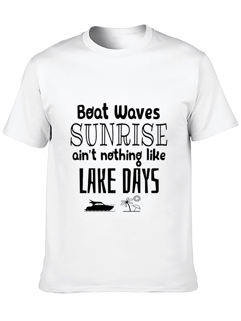 Lake Days Graphic T-Shirt - Black Cotton Tee
