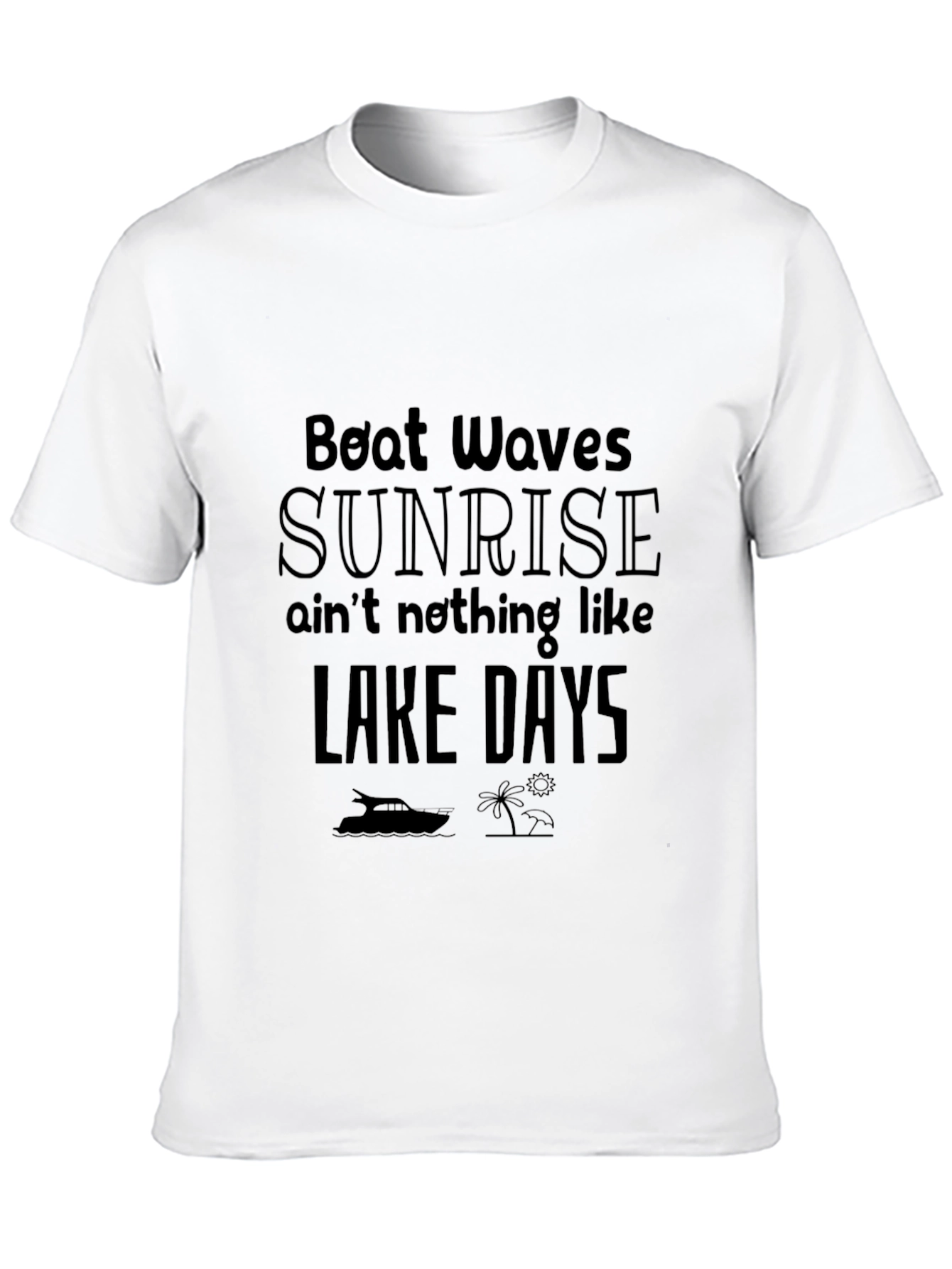 Lake Days Graphic T-Shirt - Black Cotton Tee
