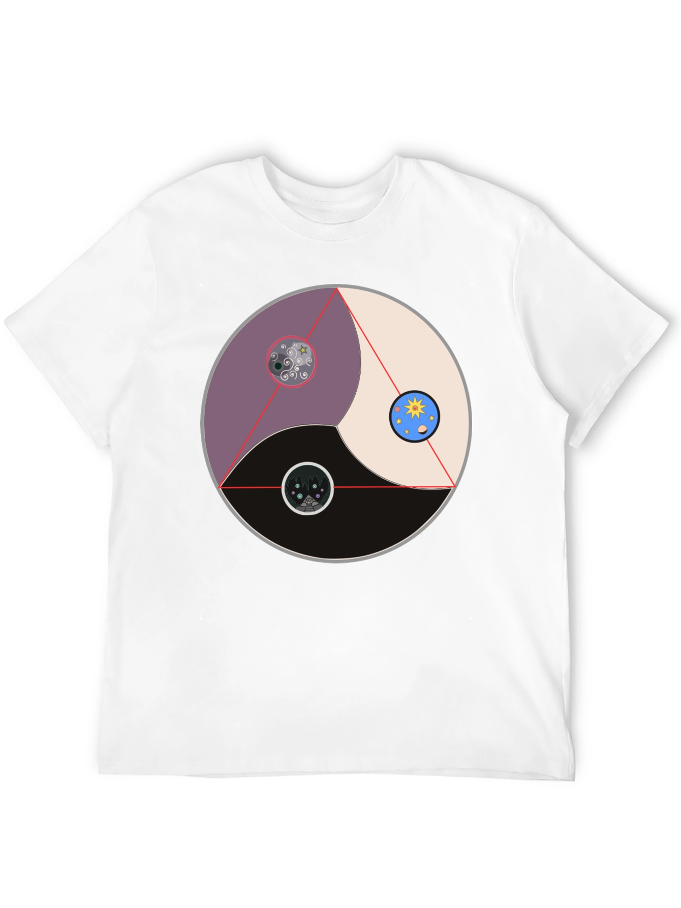 Yin Yang Universe T-Shirt - Balance and Harmony