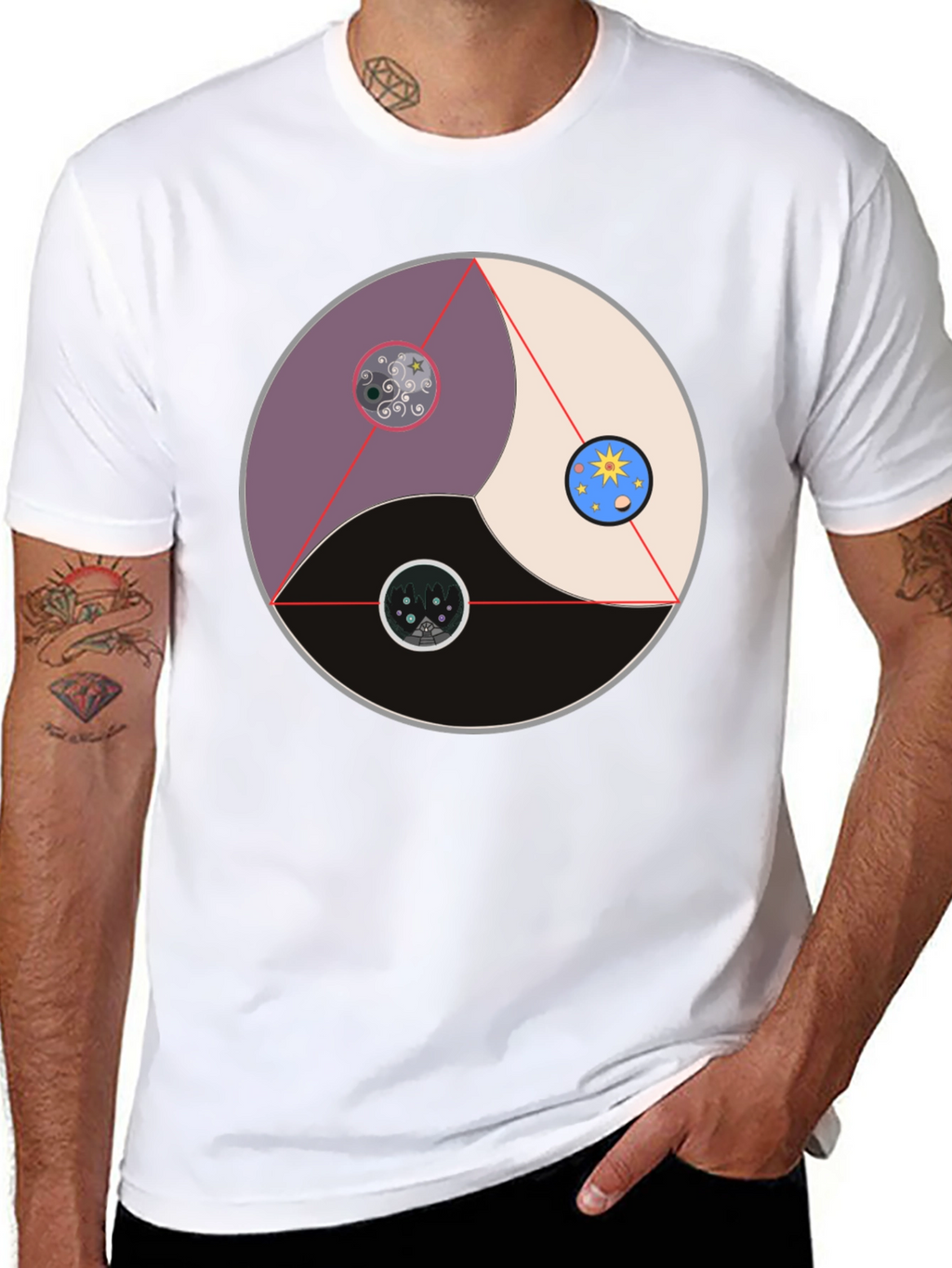 Yin Yang Universe T-Shirt - Balance and Harmony