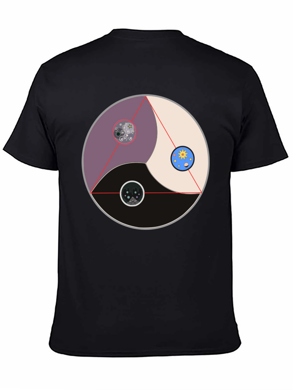 Yin Yang Universe T-Shirt - Balance and Harmony